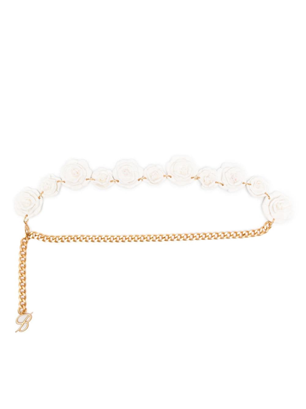 Blumarine floral-motif chain belt - Gold von Blumarine