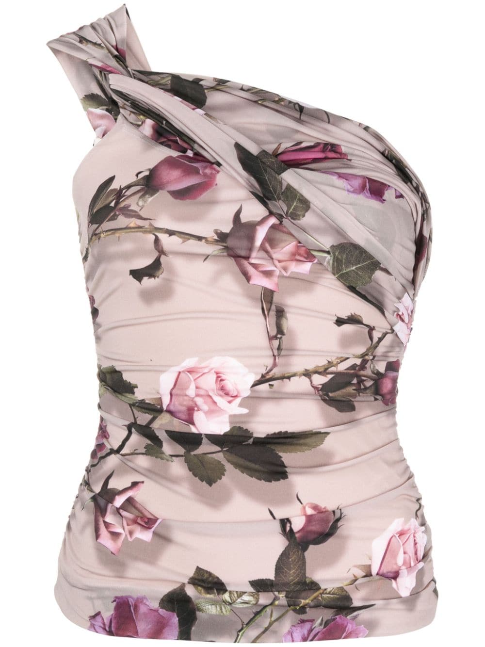 Blumarine floral-print sleeveless tank top - Neutrals von Blumarine