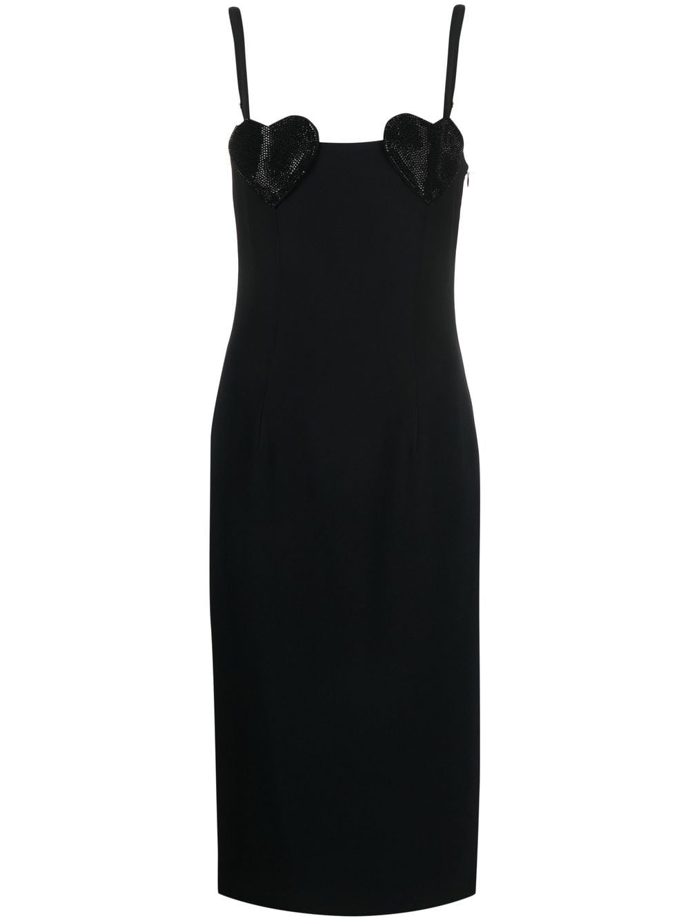 Blumarine heart-appliqué pencil midi dress - Black von Blumarine