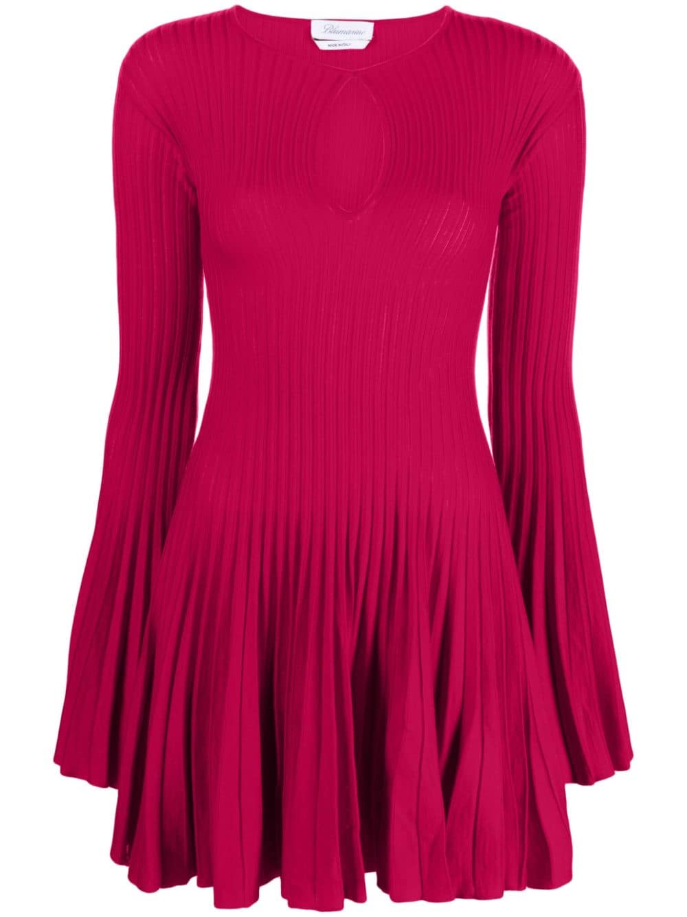 Blumarine pleated wool minidress - Pink von Blumarine