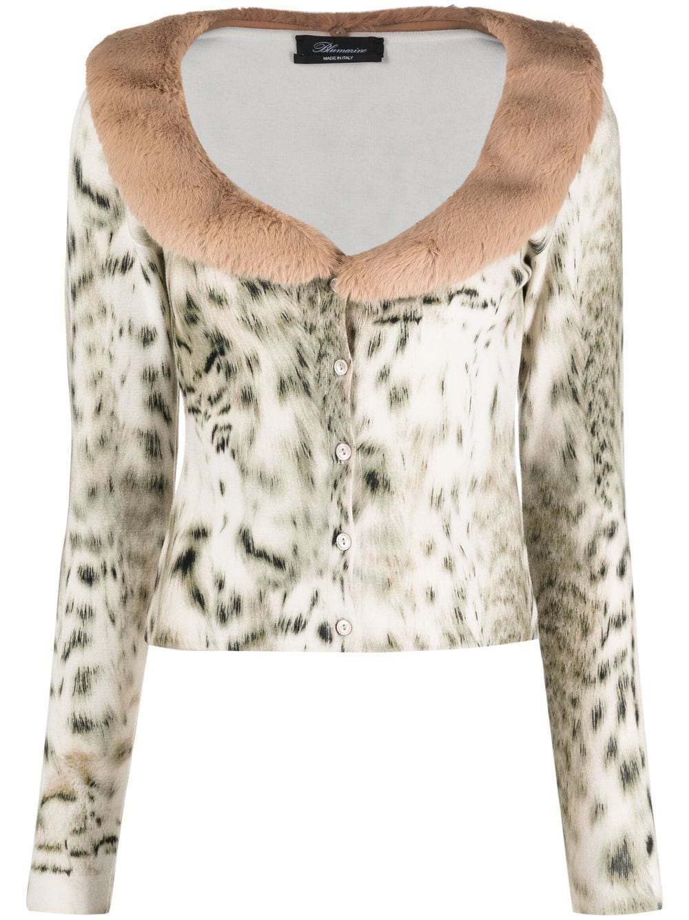 Blumarine leopard-print cardigan - Neutrals von Blumarine