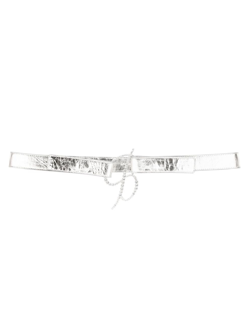 Blumarine logo-buckle leather belt - Silver von Blumarine