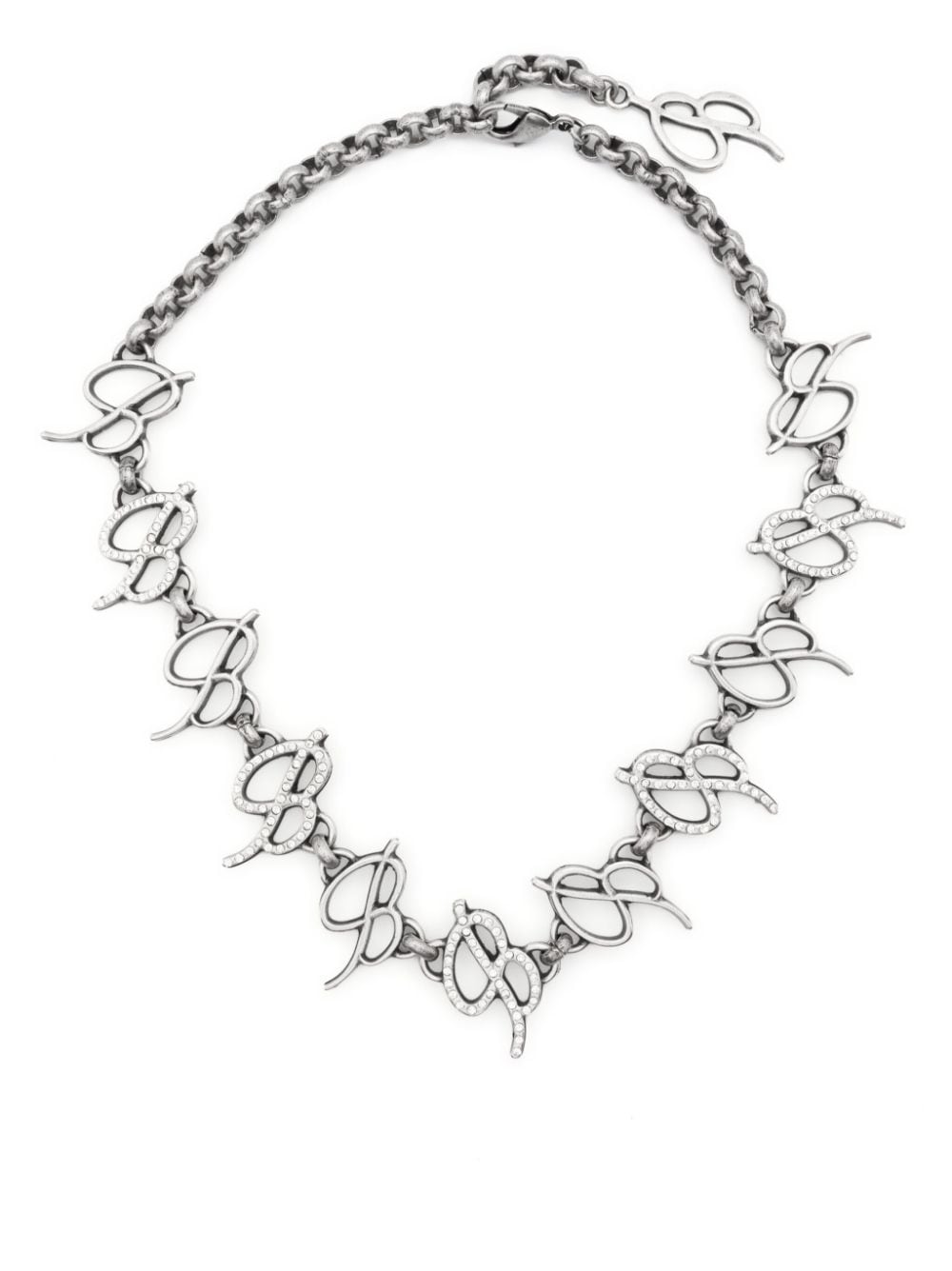 Blumarine logo-lettering polished-finish necklace - Silver von Blumarine