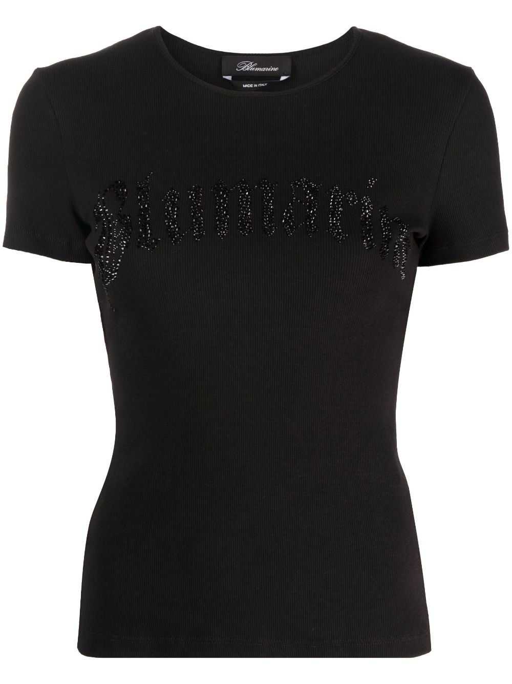 Blumarine logo-print cotton T-shirt - Black von Blumarine