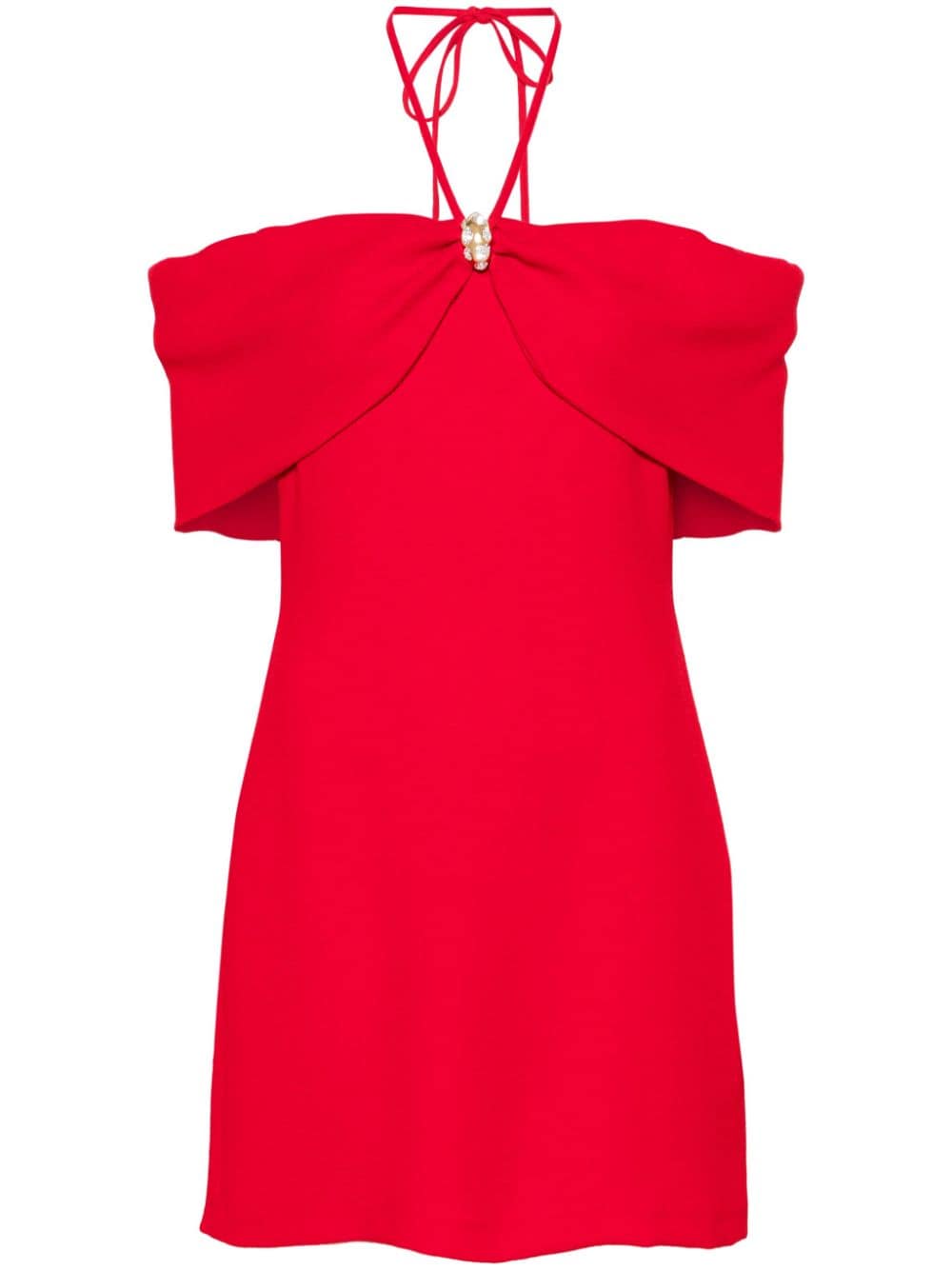 Blumarine off-shoulder crepe mini dress - Red von Blumarine