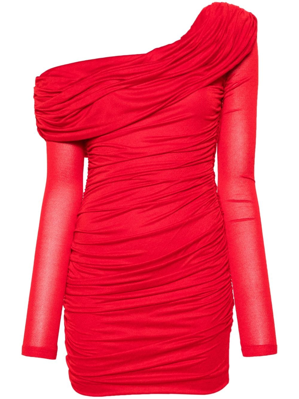 Blumarine off-shoulder ruched mini dress - Red von Blumarine