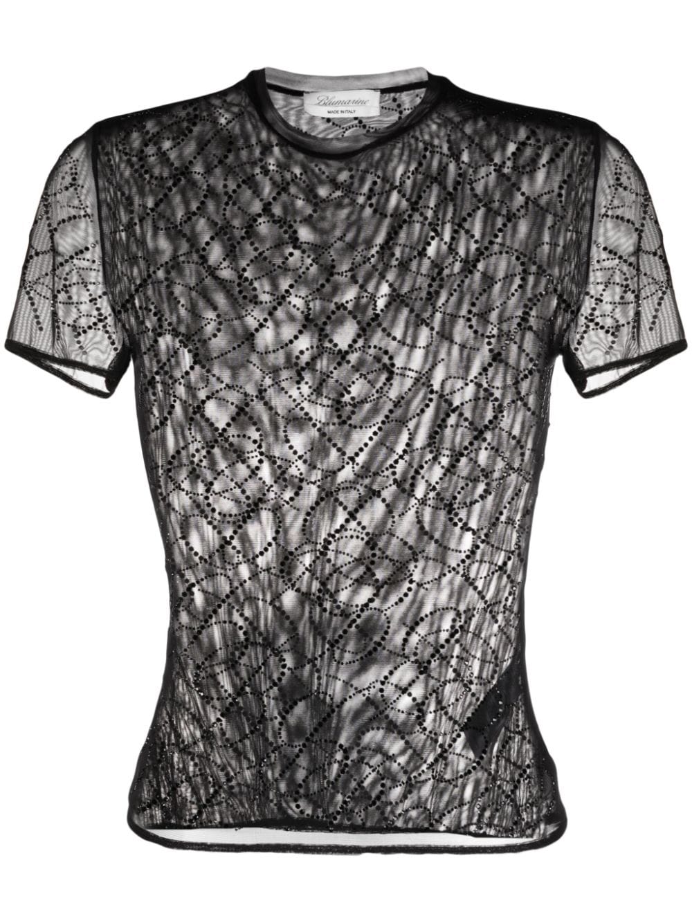 Blumarine point d'espirit sheer T-shirt - Black von Blumarine