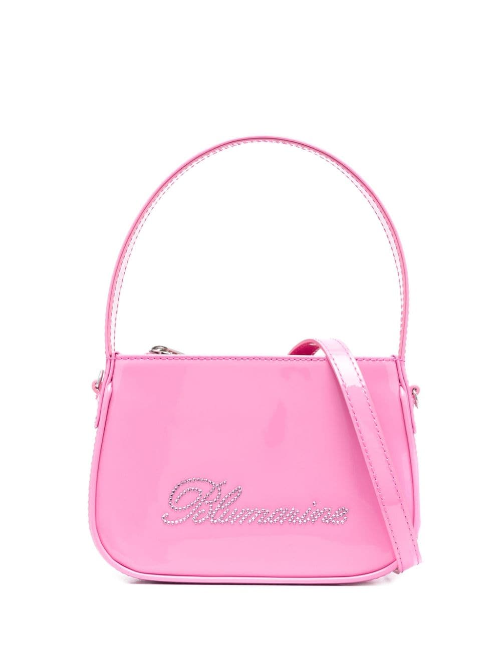 Blumarine rhinestone-logo patent-finish tote bag - Pink von Blumarine