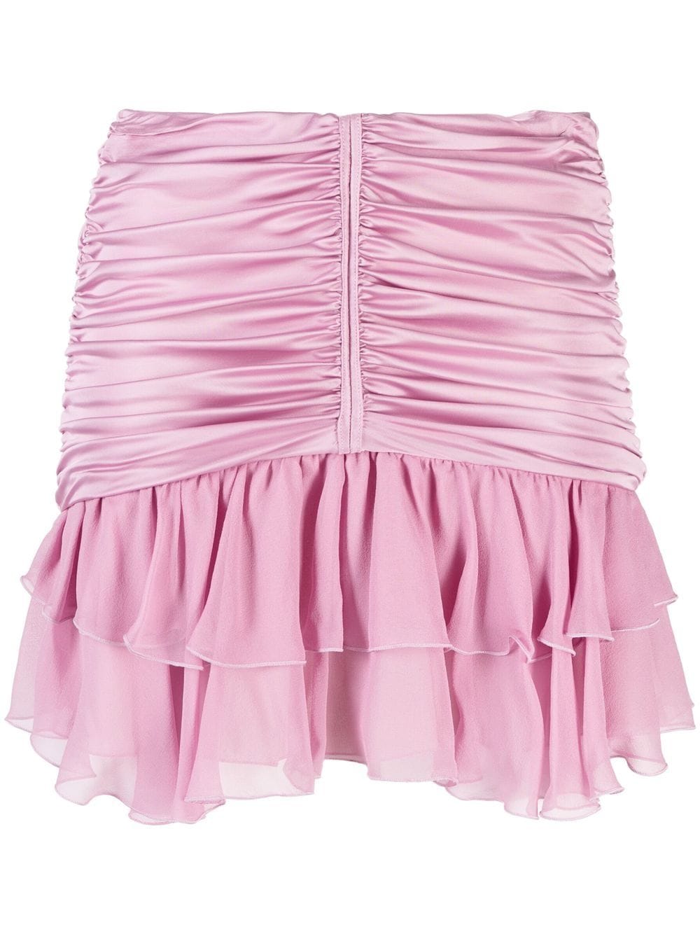 Blumarine ruched rufle-hem mini skirt - Pink von Blumarine