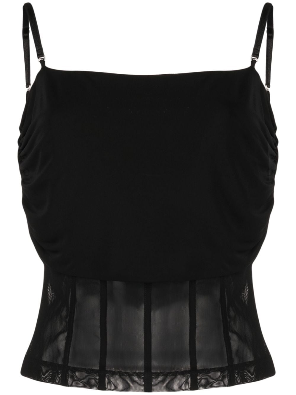 Blumarine semi-sheer sleeveless top - Black von Blumarine