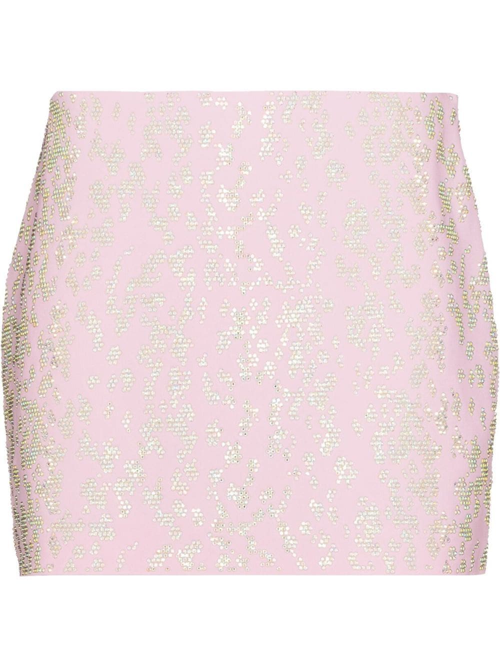 Blumarine rhinestone-embellished miniskirt - Pink von Blumarine