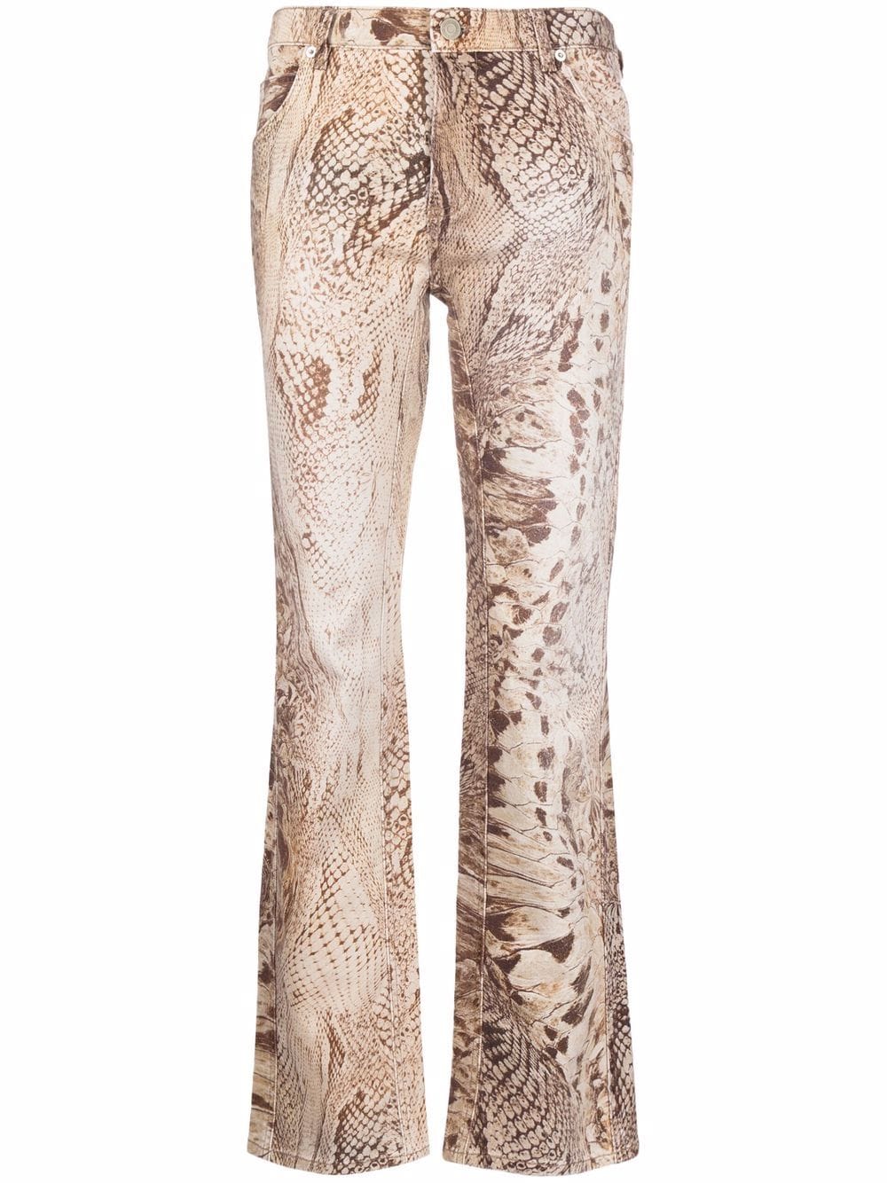 Blumarine snakeskin print straight-leg jeans - Neutrals von Blumarine