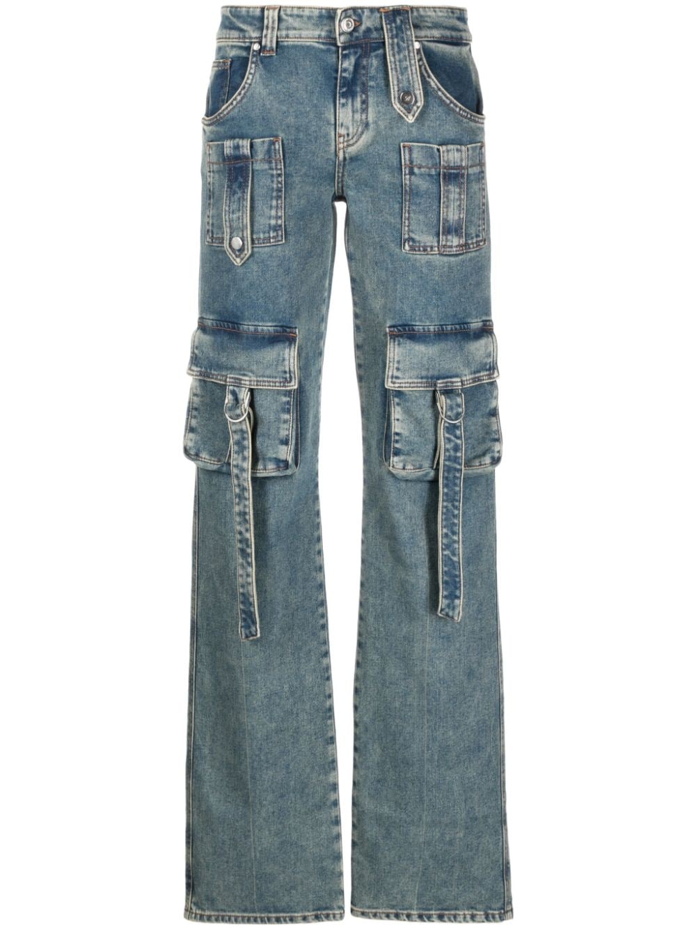 Blumarine straight-leg cargo jeans - Blue von Blumarine