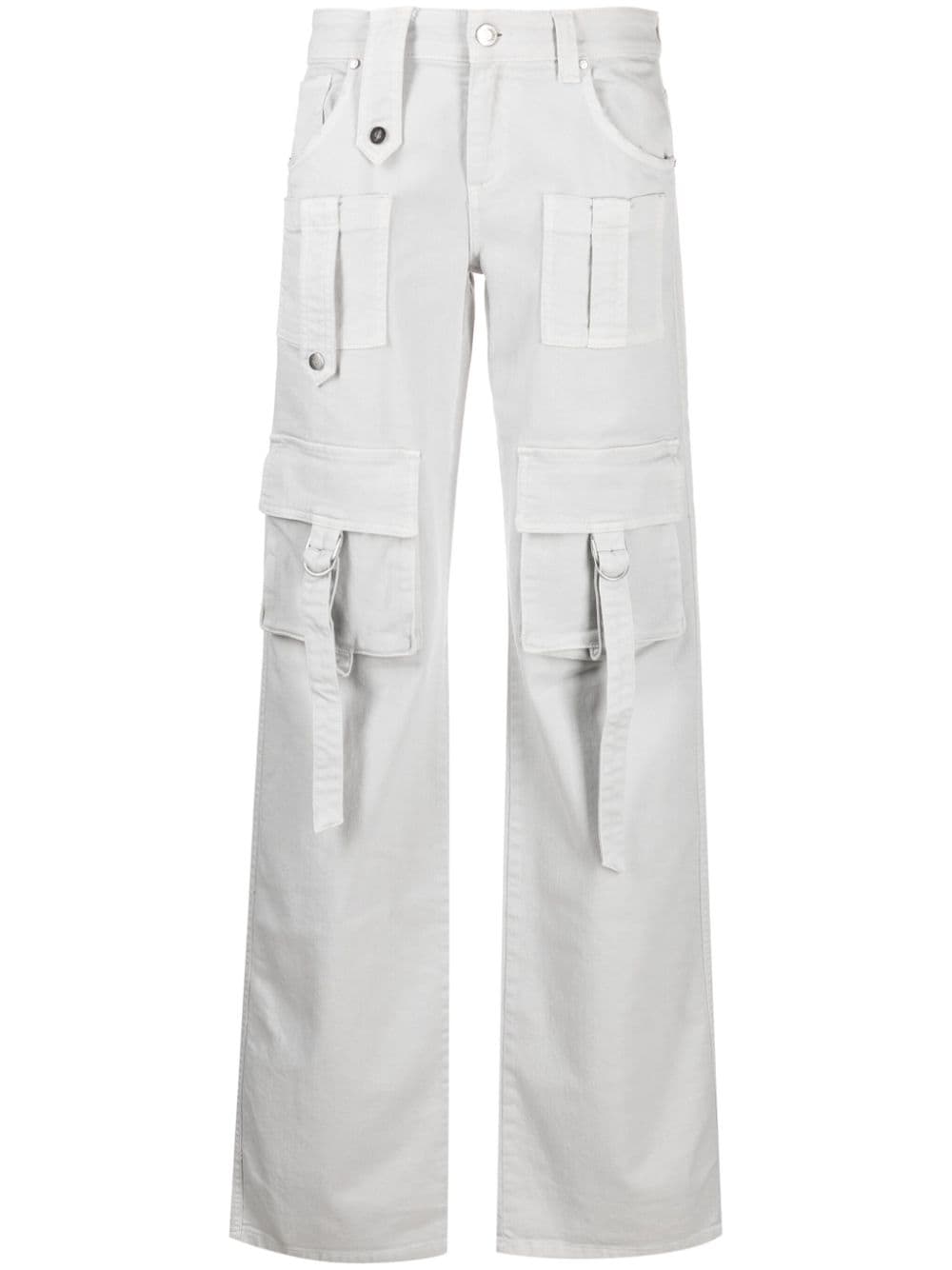 Blumarine straight-leg cargo jeans - Grey von Blumarine
