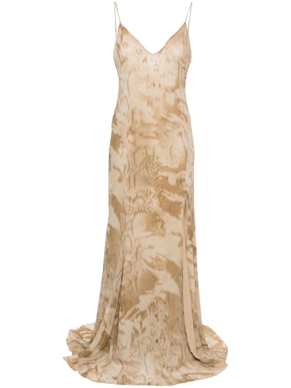 Blumarine tie-dye crepe maxi dress - Neutrals von Blumarine