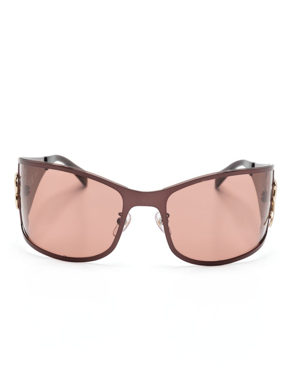 Blumarine wraparound-frame sunglasses - Brown von Blumarine
