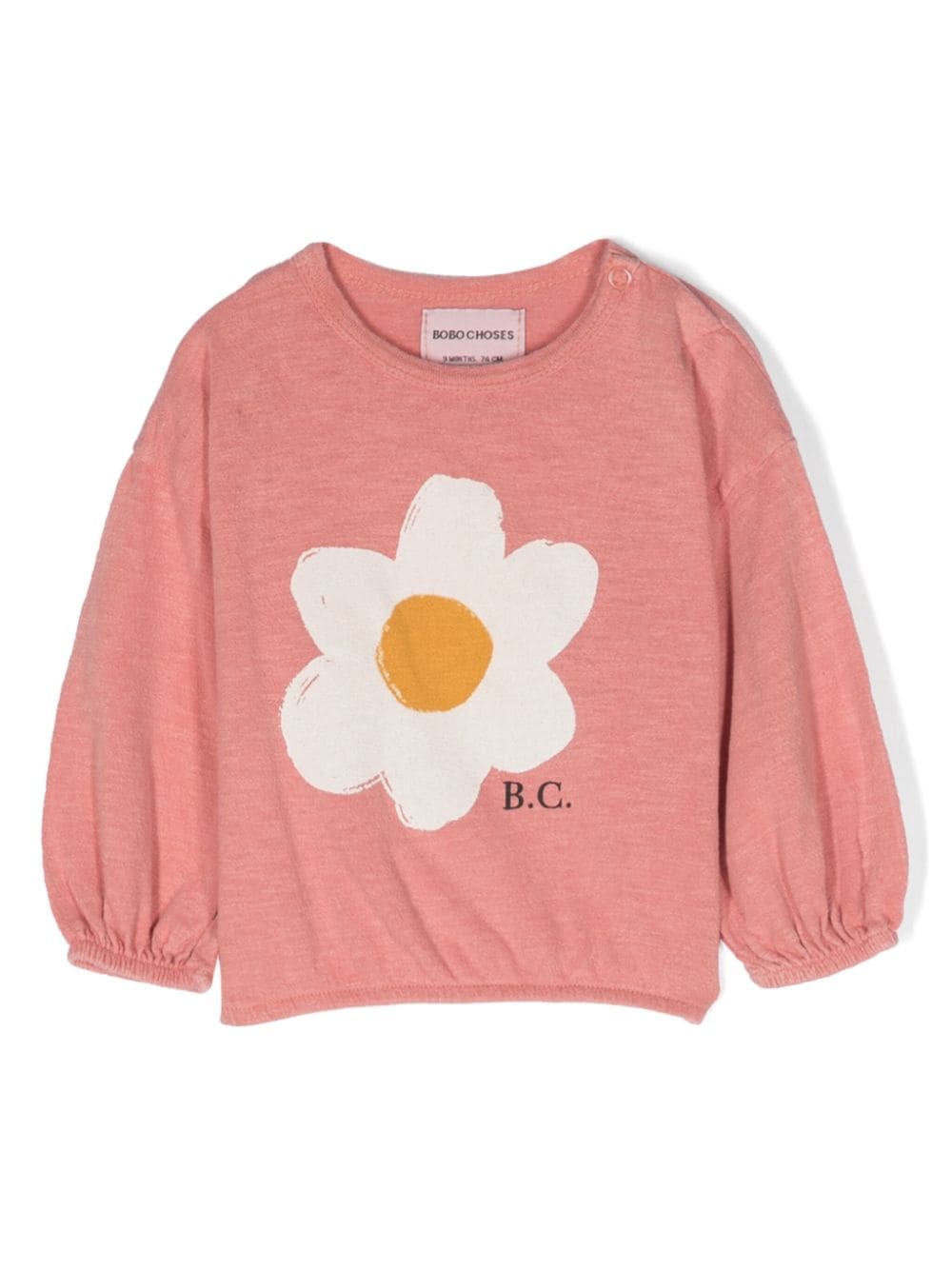 Bobo Choses Big Flower Girl organic-cotton sweatshirt - Orange von Bobo Choses