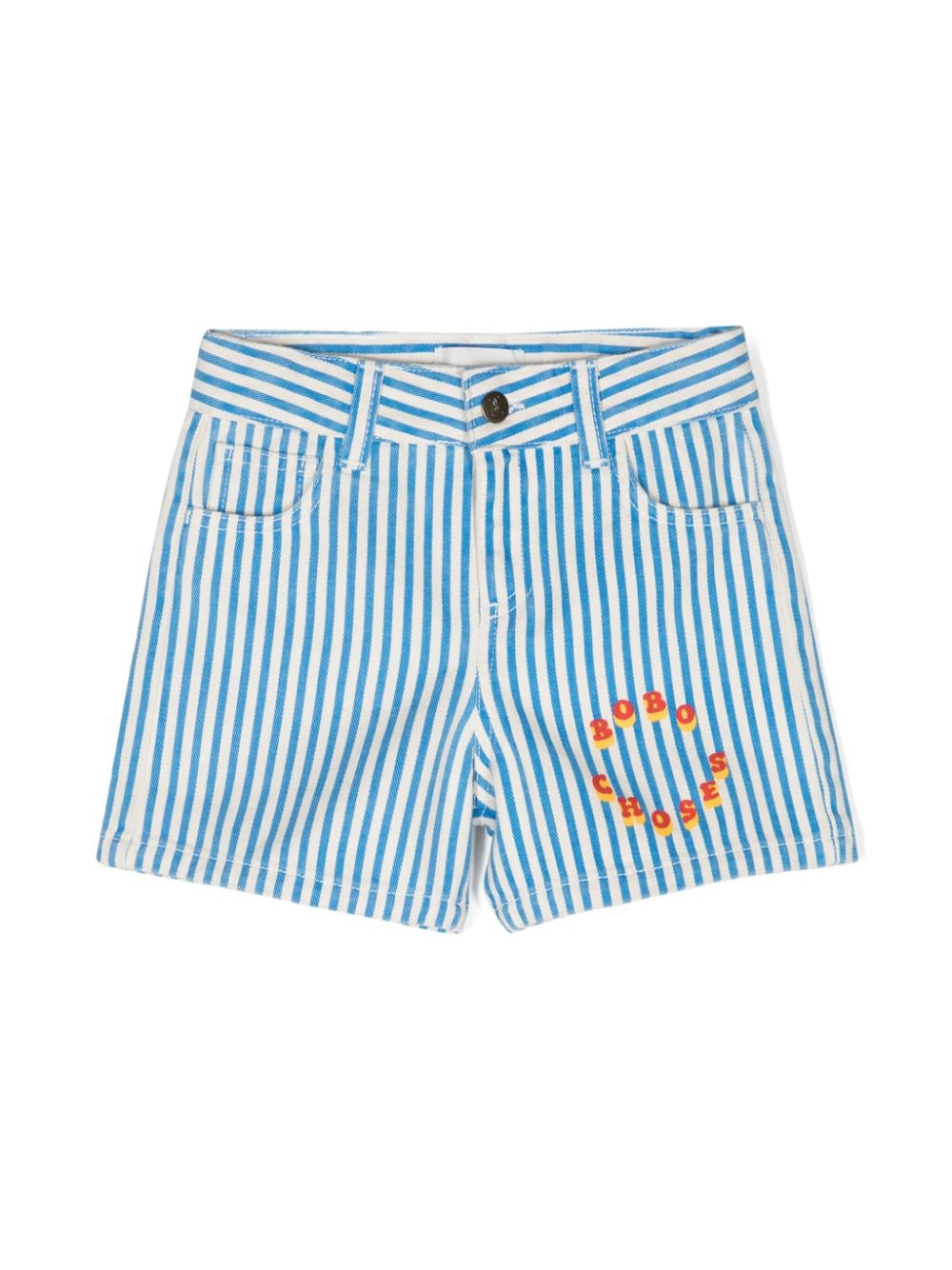 Bobo Choses Circle striped cotton shorts - Blue von Bobo Choses