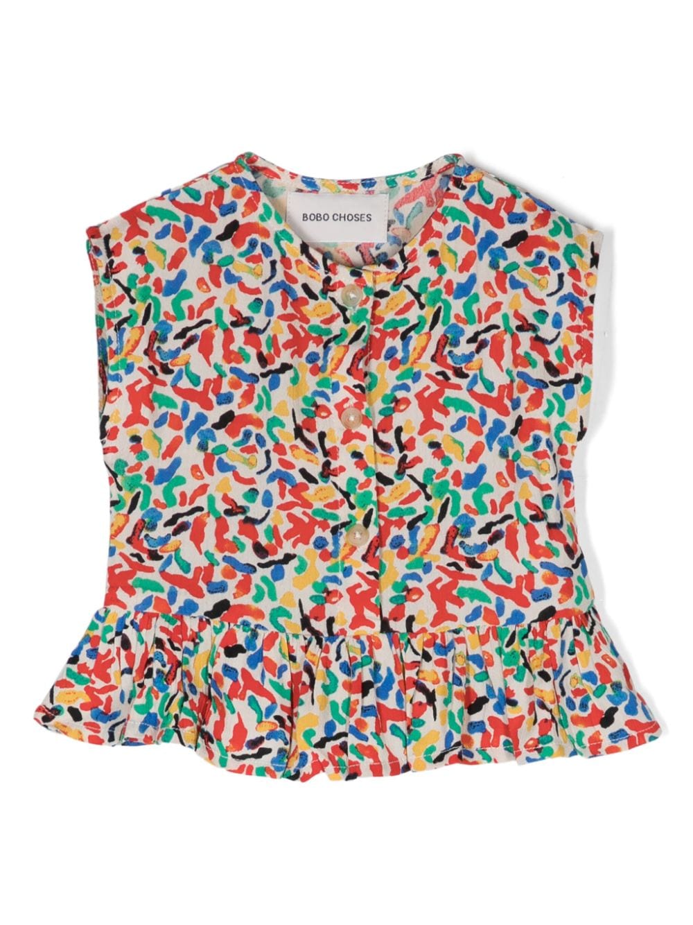Bobo Choses Confetti-print peplum blouse - Neutrals von Bobo Choses