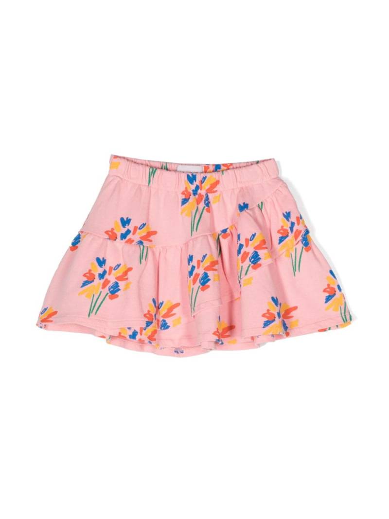 Bobo Choses Fireworks ruffled A-line skirt - Pink von Bobo Choses