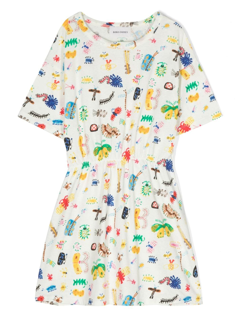 Bobo Choses Funny Insects organic cotton dress - White von Bobo Choses