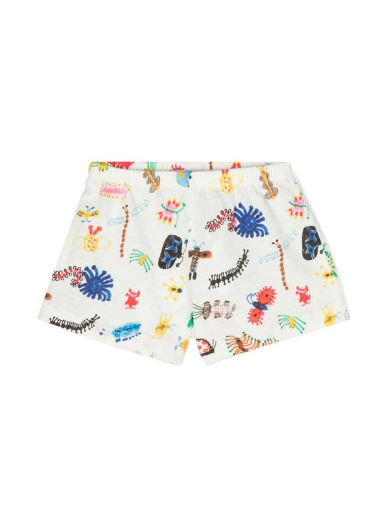 Bobo Choses Funny Insects-print shorts - White von Bobo Choses