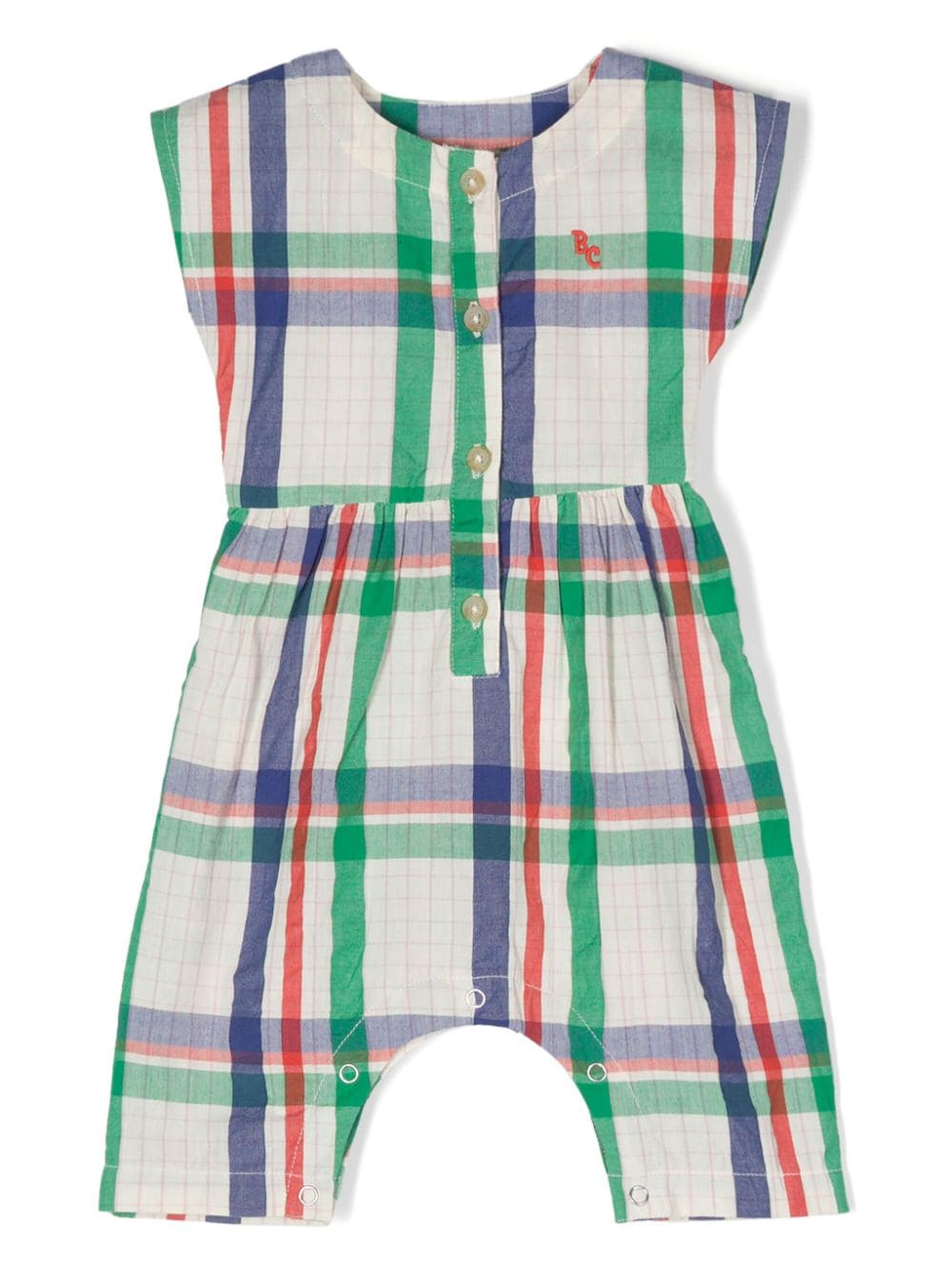 Bobo Choses Madras Checks cotton overalls - Neutrals von Bobo Choses