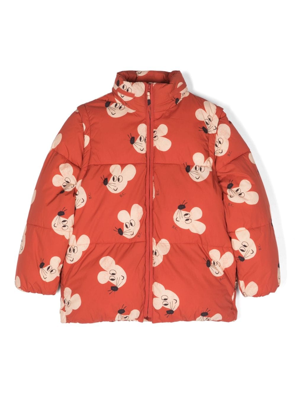 Bobo Choses Mouse All Over padded jacket - Orange von Bobo Choses