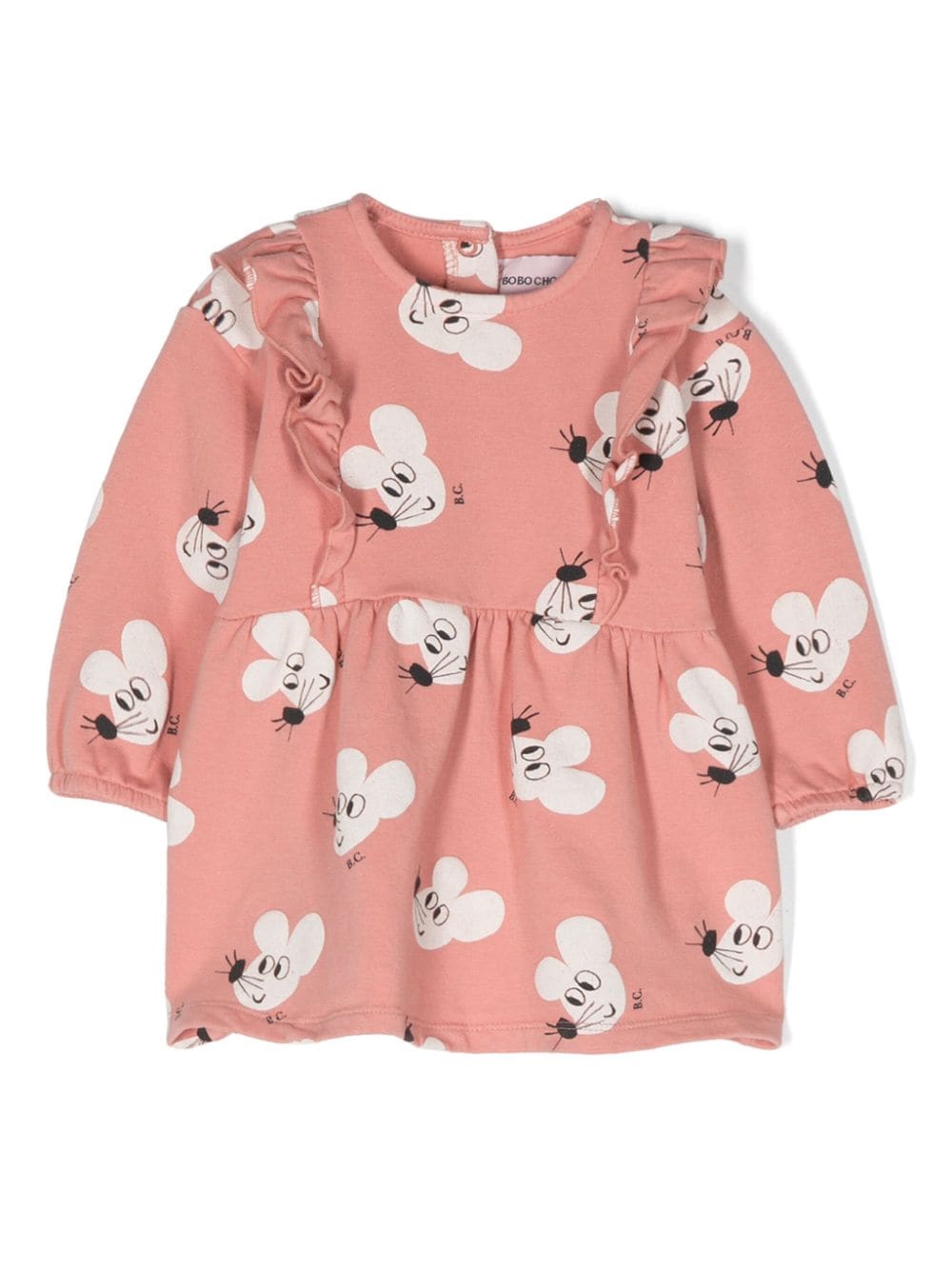 Bobo Choses Mouse-print cotton dress - Pink von Bobo Choses