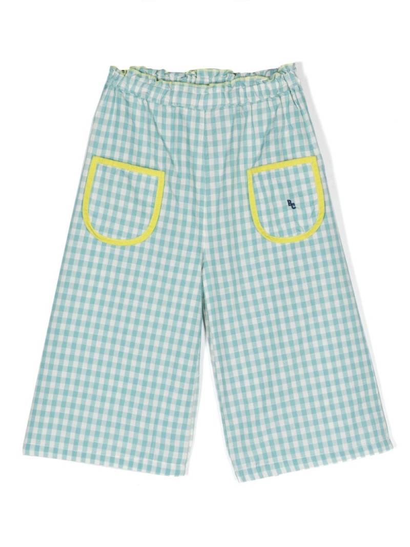 Bobo Choses Vichy checked wide-leg trousers - Blue von Bobo Choses