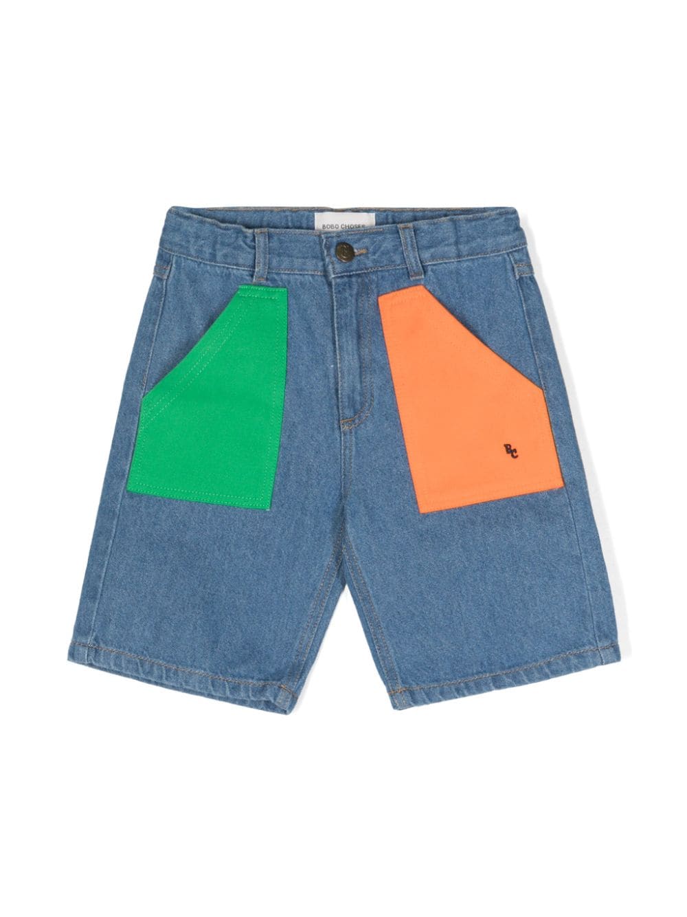 Bobo Choses contrast-patch denim shorts - Blue von Bobo Choses