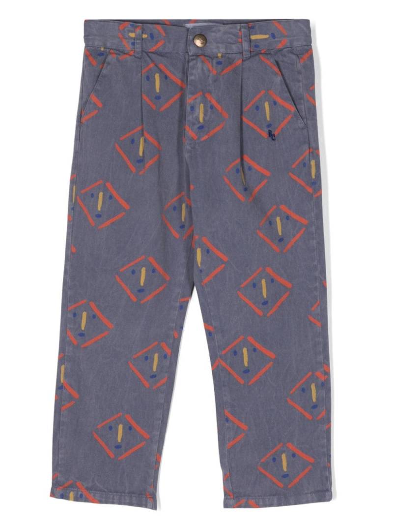 Bobo Choses geometric-print chino trousers - Blue von Bobo Choses