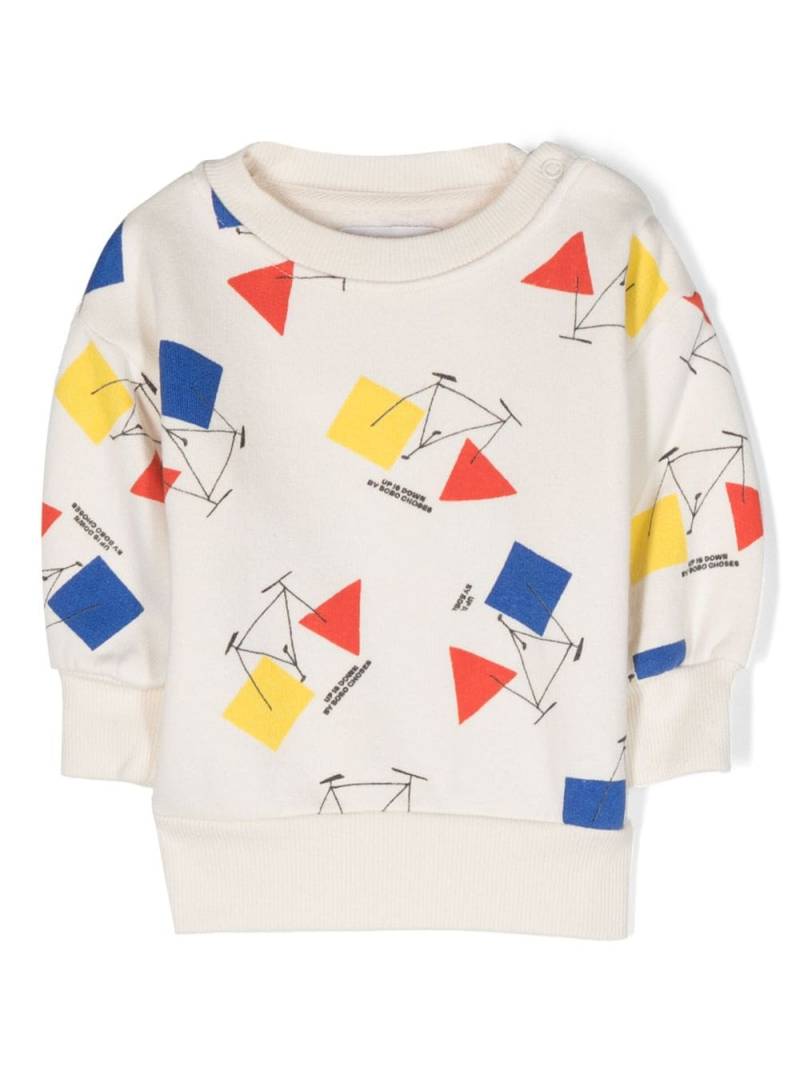Bobo Choses geometric-print crew-neck sweatshirt - Neutrals von Bobo Choses