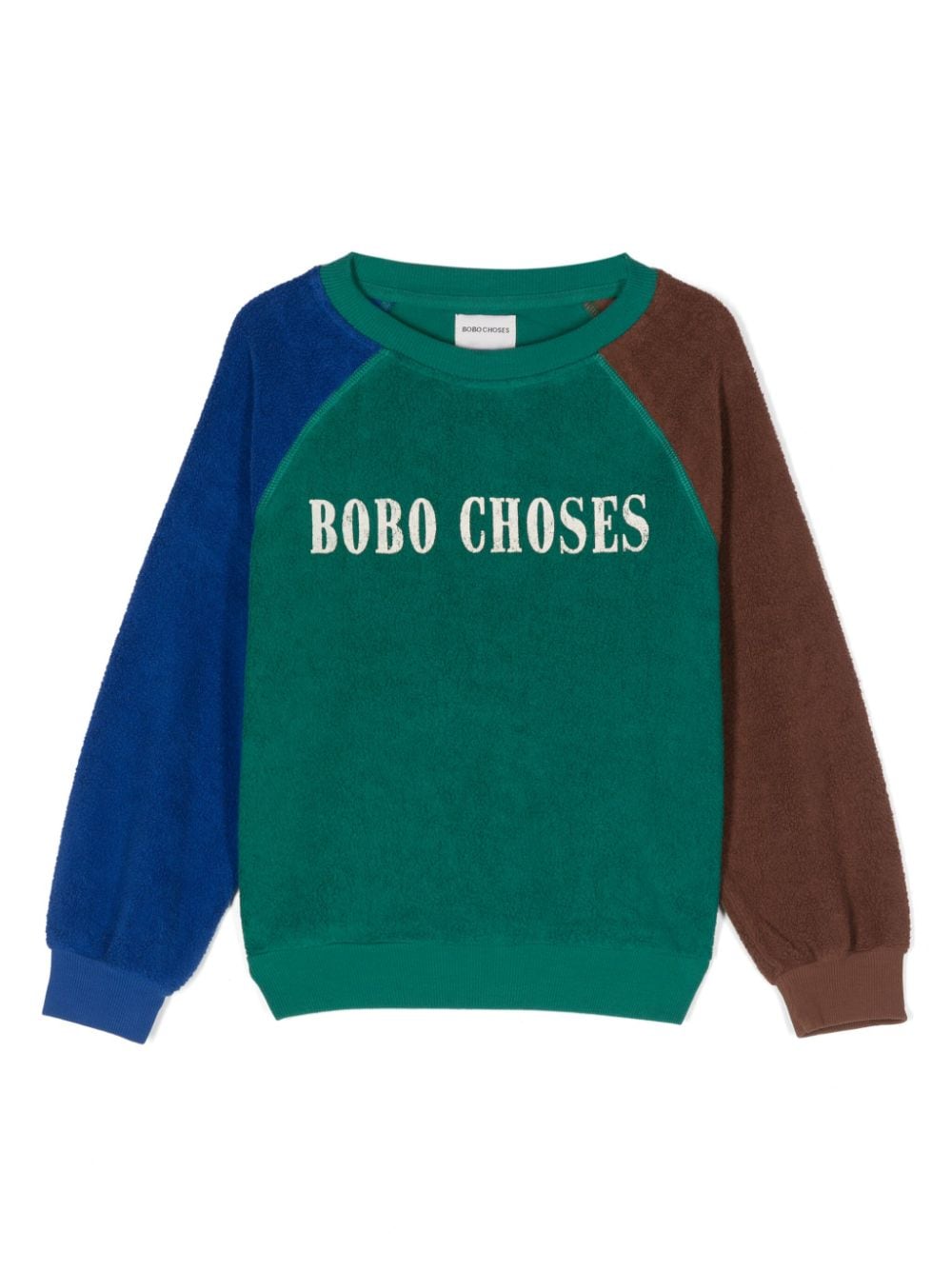 Bobo Choses logo-print colour-block sweatshirt - Green von Bobo Choses