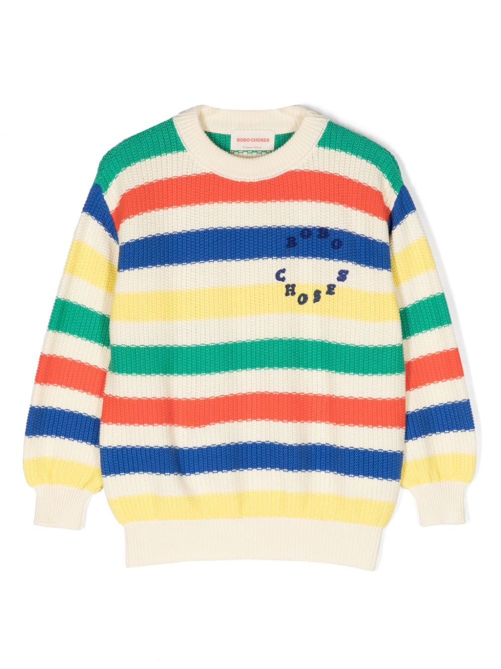 Bobo Choses logo-print striped jumper - Neutrals von Bobo Choses