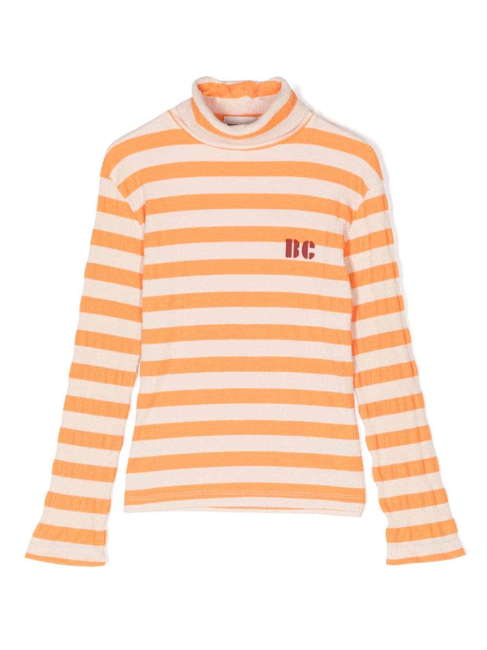 Bobo Choses logo-print striped ribbed T-shirt - Orange von Bobo Choses