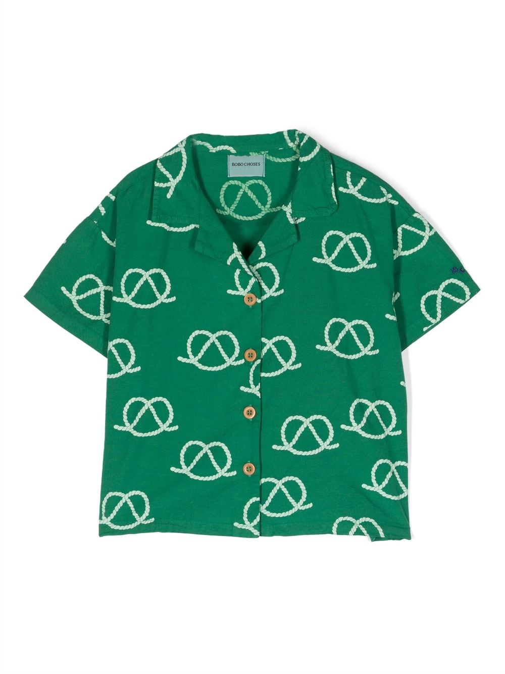 Bobo Choses short-sleeve organic-cotton shirt - Green von Bobo Choses
