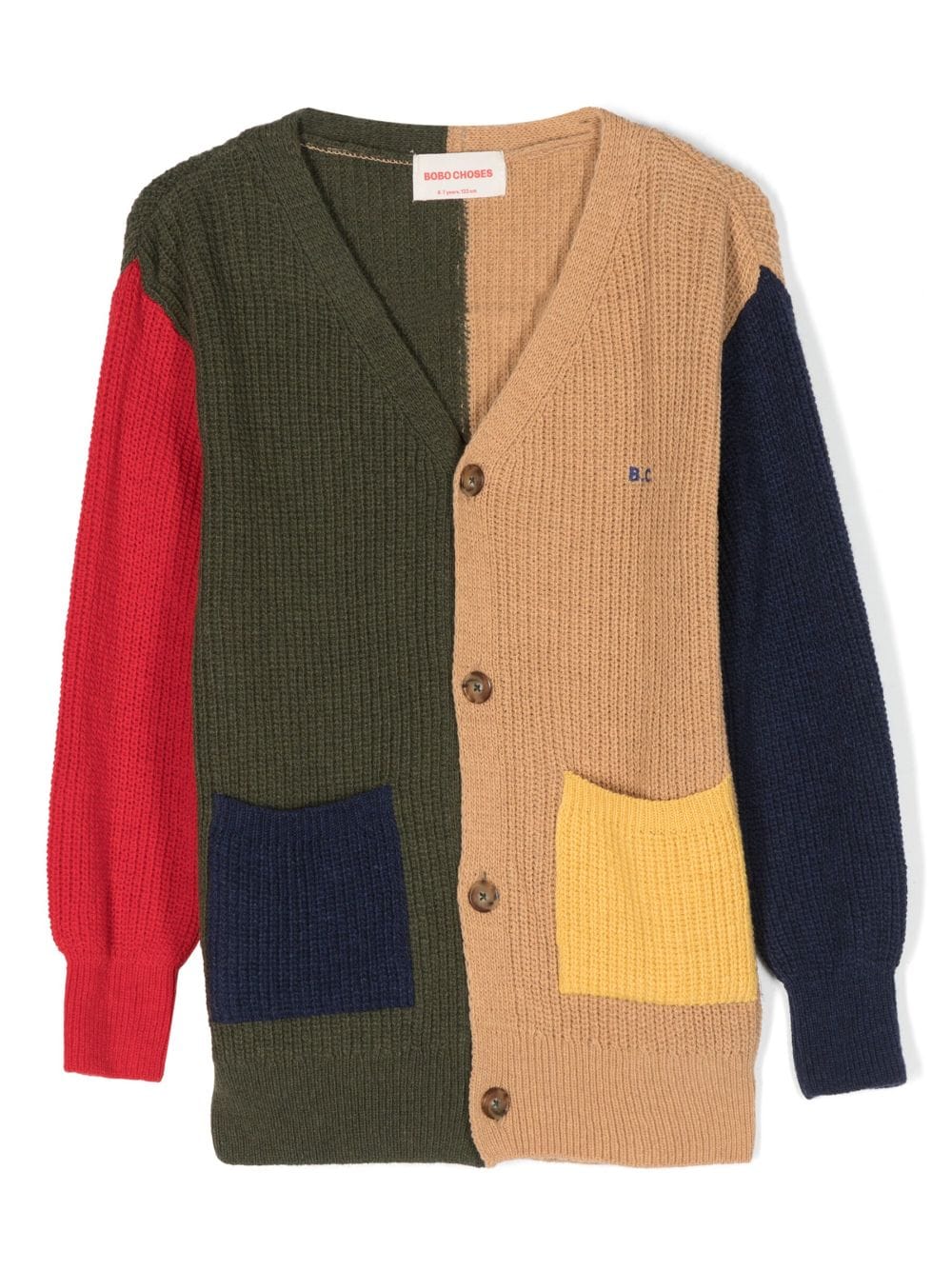 Bobo Choses colour-block wool-blend cardigan - Green von Bobo Choses