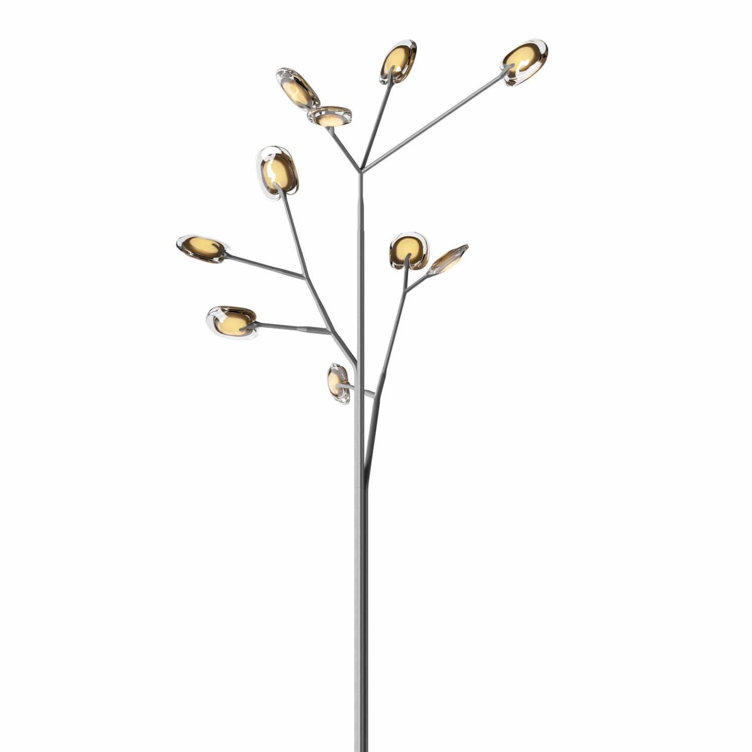 16 Tree Trunk LED Stehleuchte, Modell aspen trunk / 35 leuchten, Farbe grey 1 von Bocci