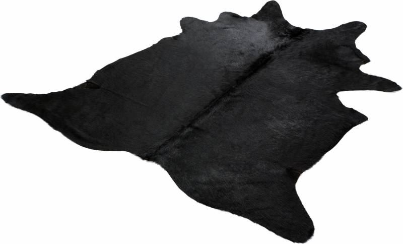 Böing Carpet Fellteppich »Fell schwarz«, fellförmig, 4 mm Höhe, echtes Rinderfell, Naturprodukt, jedes Rinderfell ein Einzelstück von Böing Carpet