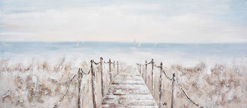 Bönninghoff Ölgemälde »Strand«, Strand, (1 St.), jedes Bild ein Unikat, BxH: 140x60 cm von Bönninghoff