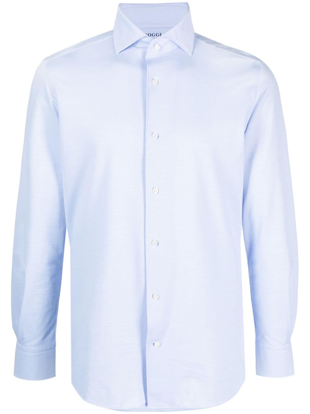 Boggi Milano Japanese Jersey button-up shirt - Blue von Boggi Milano