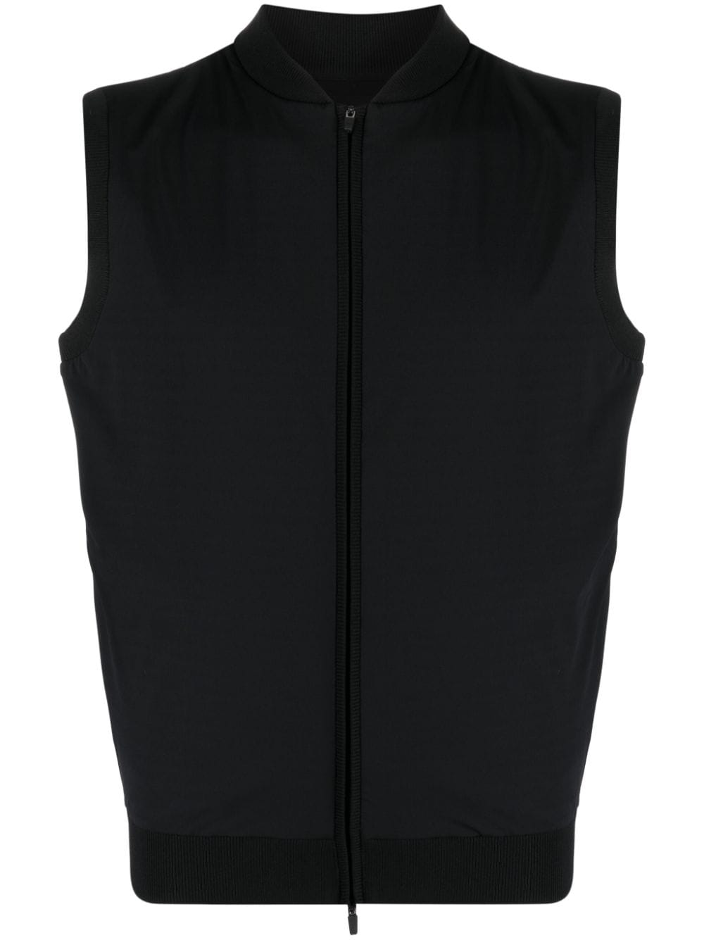 Boggi Milano band-collar sleeveless gilet - Black von Boggi Milano