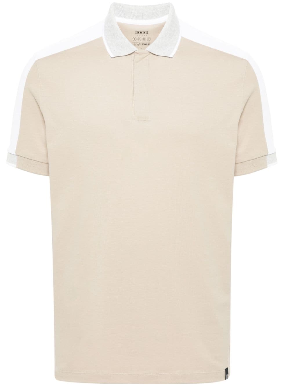 Boggi Milano contrasting-panel polo shirt - Neutrals von Boggi Milano