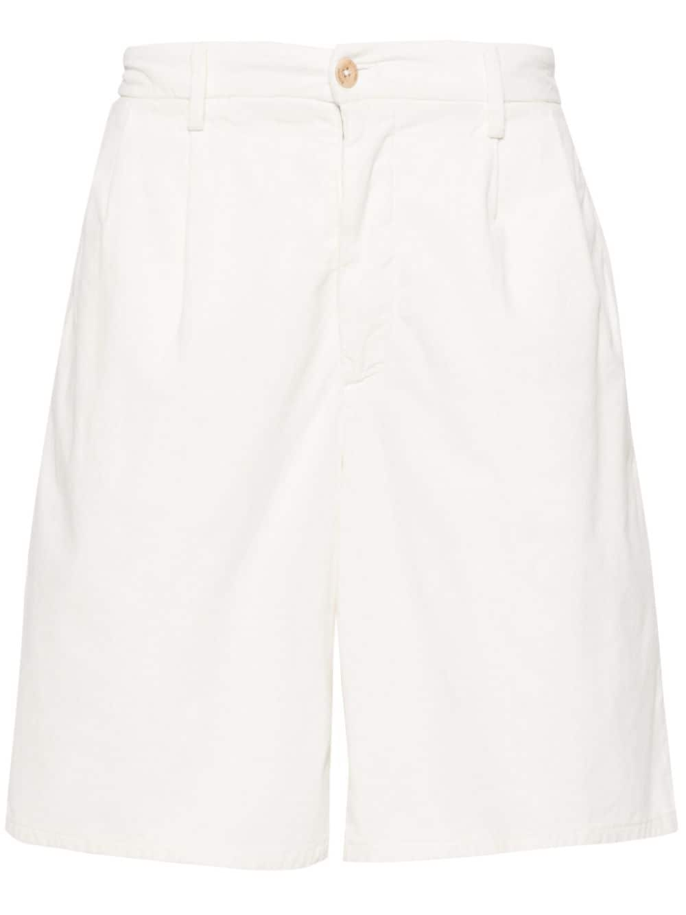 Boggi Milano corduroy pleated bermuda shorts - Neutrals von Boggi Milano