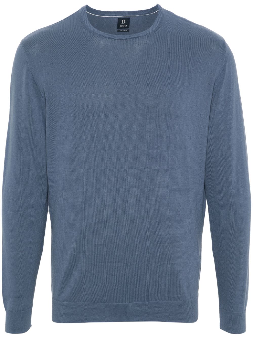 Boggi Milano crew neck cotton jumper - Blue von Boggi Milano