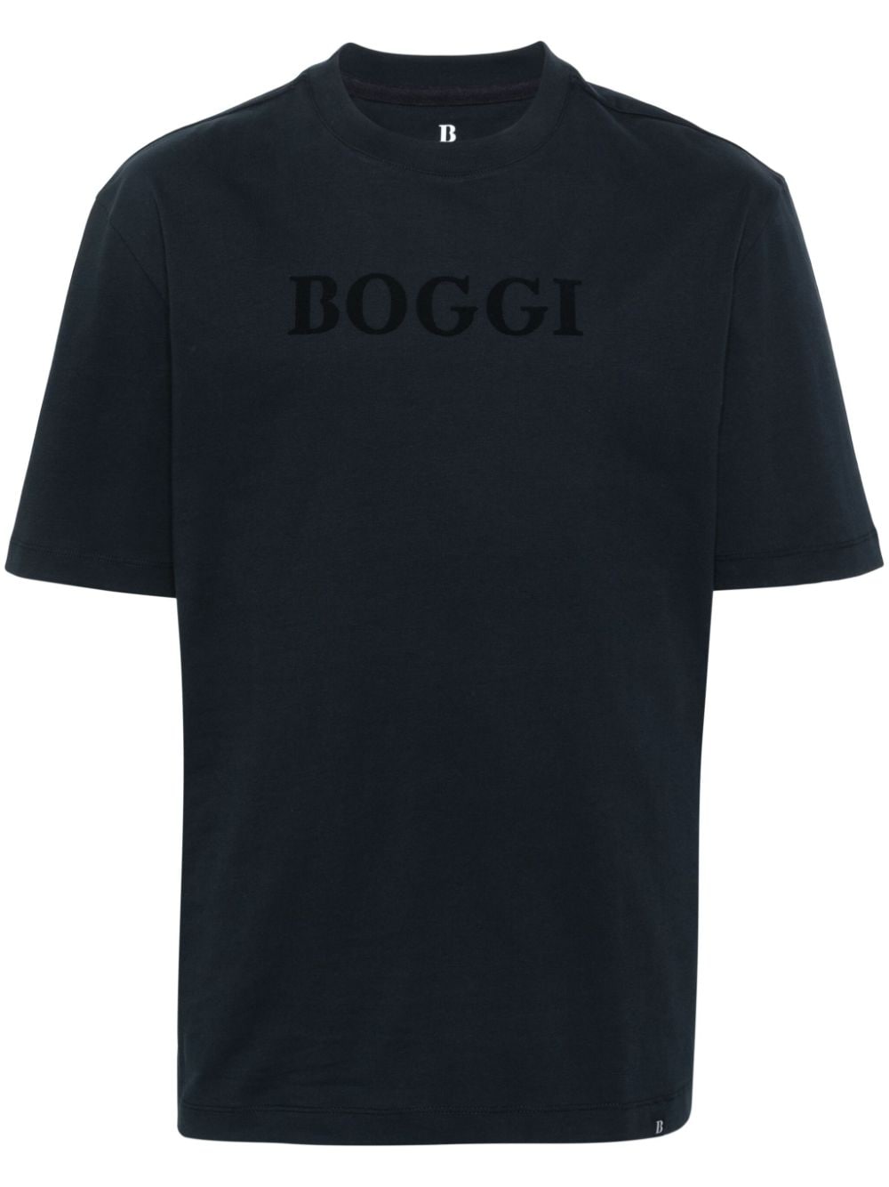 Boggi Milano flocked-logo cotton T-shirt - Blue von Boggi Milano
