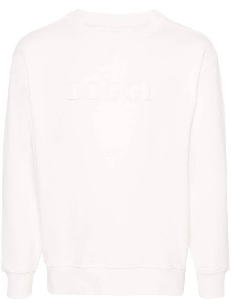 Boggi Milano logo-embossed jersey sweatshirt - White von Boggi Milano