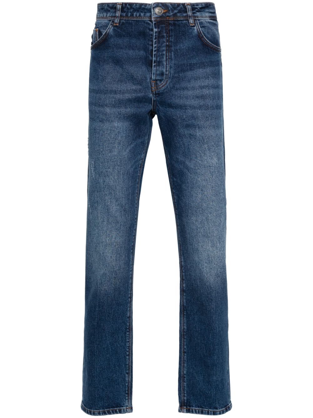 Boggi Milano logo-embroidered low-rise jeans - Blue von Boggi Milano