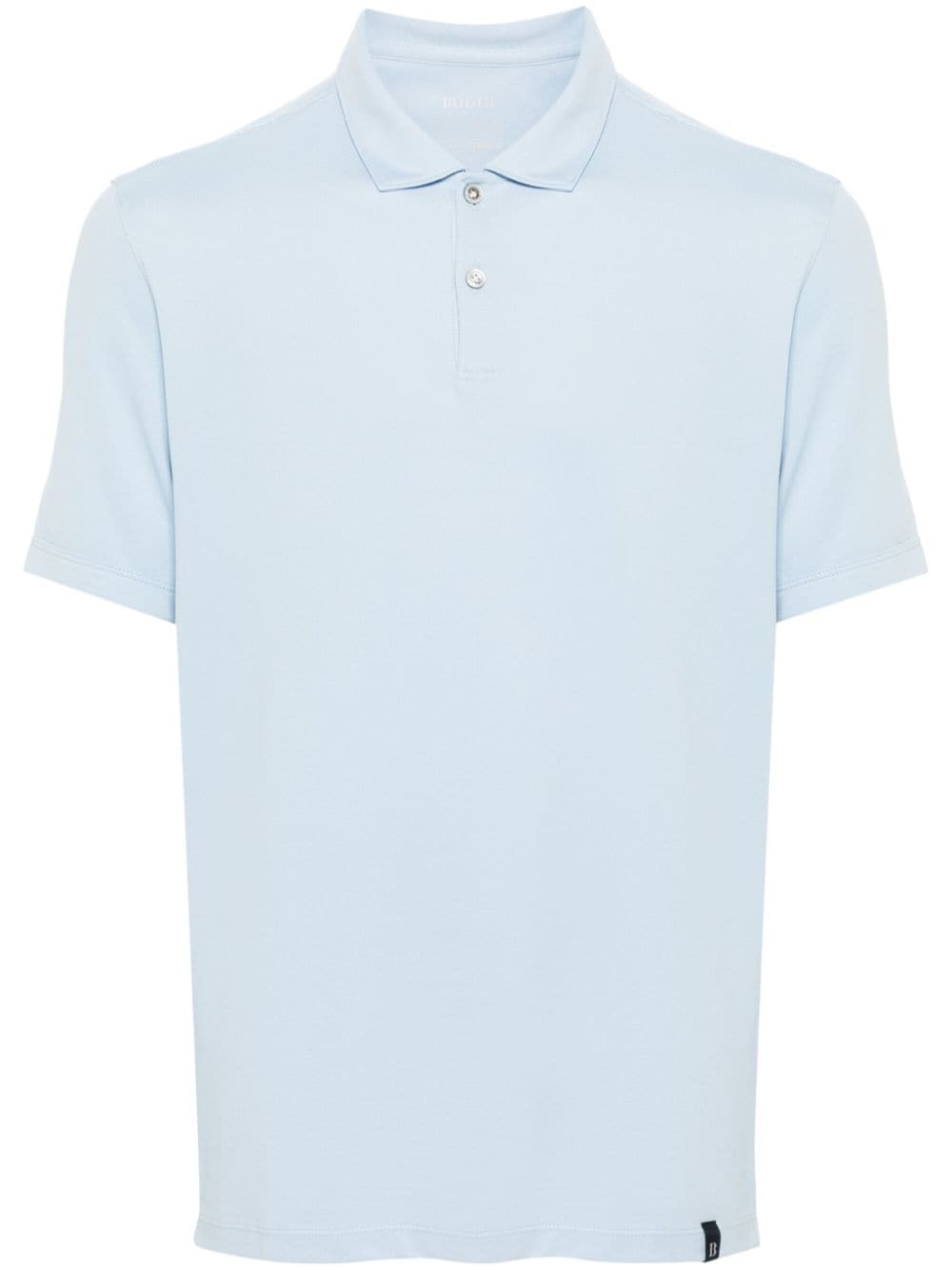 Boggi Milano logo-tag polo shirt - Blue von Boggi Milano